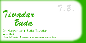 tivadar buda business card